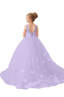 Flower Girl Dresses Applique Tulle Pageant Princess Gown FLC00424