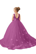 Charger l'image dans la visionneuse de la galerie, Flower Girl Dresses Applique Tulle Pageant Princess Gown FLC00424
