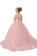 Flower Girl Dresses Applique Tulle Pageant Princess Gown FLC00424