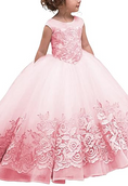 Charger l'image dans la visionneuse de la galerie, Flower Girl Dress for Wedding Bridesmaid Princess Party Gown FLC00425
