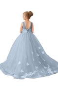 Charger l'image dans la visionneuse de la galerie, Flower Girl Dresses Applique Tulle Pageant Princess Gown FLC00424
