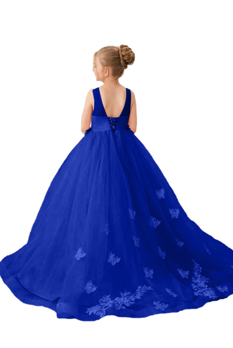 Flower Girl Dresses Applique Tulle Pageant Princess Gown FLC00424