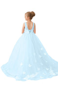 Charger l'image dans la visionneuse de la galerie, Flower Girl Dresses Applique Tulle Pageant Princess Gown FLC00424
