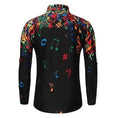 Bild in Galerie-Betrachter laden, Musical Notes Casual Men's Shirt Party Daily Holiday Summer Turndown Short Sleeve
