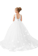 Flower Girl Dresses Applique Tulle Pageant Princess Gown FLC00424