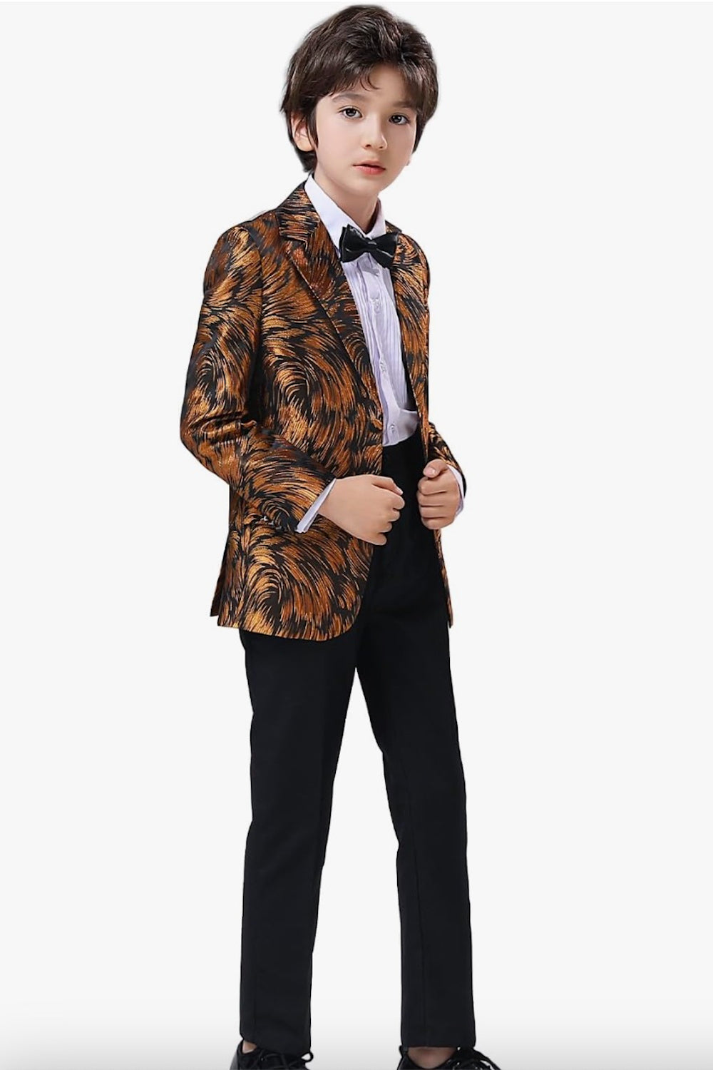Red Suit Paisley Slim Fit Tuxedo Three Piece Set - Wedding - Prom main image 0