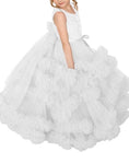 Charger l'image dans la visionneuse de la galerie, Flower Girl Dresses for Wedding Lace Puffy Pleated Tulle Pageant Princess Gown FLC00429
