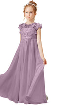 Charger l'image dans la visionneuse de la galerie, Flower Girl Dresses Applique Tulle Pageant Princess Gown FLC00428
