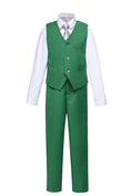 Gallery viewerに画像を読み込む, Green 2 Piece Kids Boys' Vest and Pants Dress Suits Set
