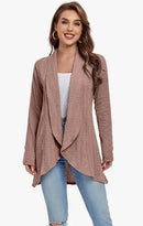 Groovy Long Sleeve Plain Outerwear