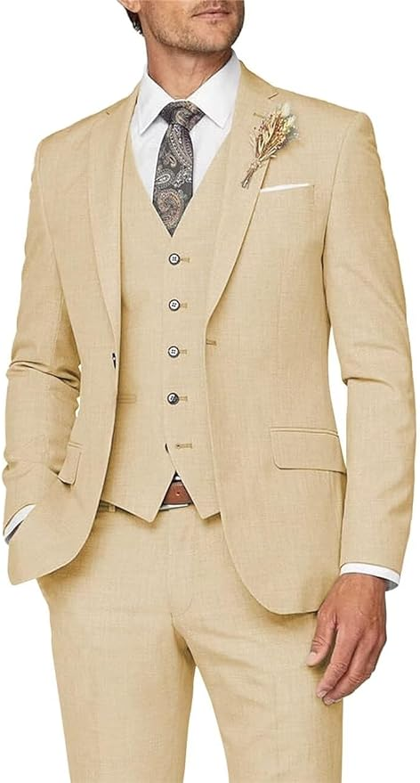 Formal Business Wedding Groom Prom Party 3 Piece Mens Suit