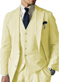 Cargar la imagen en la vista de la galería, Casual Beach Wedding Summer Seersucker Blazer Vest Pants 3 Piece Men Suit
