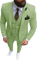 Cargar la imagen en la vista de la galería, Slim Fit One Button Formal Wedding Groomsmen Prom Tuxedo 3 Piece Suit Mens
