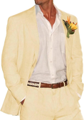 Cargar la imagen en la vista de la galería, Summer Casual  Beach Wedding  2 Piece Linen Men Suits
