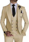 Cargar la imagen en la vista de la galería, Double Breasted Suit One Button 3 Piece Men's Suit
