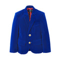 Cargar la imagen en la vista de la galería, Royal Blue Elegant Boys Single-Breasted Velvet Blazer
