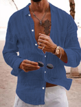 Bild in Galerie-Betrachter laden, Men's Linen Shirt Summer Shirt Beach Shirt Spring & Summer Hawaiian Holiday Casual Shirt
