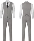 Load image into Gallery viewer, Retro Tweed Herringbone Long Blazer 3 Pieces Mens Suits 3690
