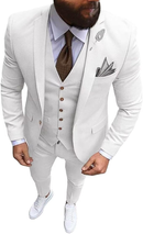 Slim Fit One Button Formal Wedding Groomsmen Prom Tuxedo 3 Piece Suit Mens