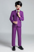 Load image into Gallery viewer, Purple Kid Boys Classic 5 Piece Boys Suits
