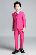 Load image into Gallery viewer, Pink Kid Boys Formal Classic Suits Set 5 Piece Boys Suits
