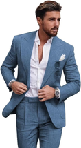 Charger l'image dans la visionneuse de la galerie, Summer Casual Linen Men's Slim Fit 2 Piece Suit
