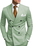 Load image into Gallery viewer, Double Breasted Peak Lapel 2 Piece Mens Slim Fit Suit
