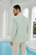 Charger l'image dans la visionneuse de la galerie, Seersucker Striped Men's Summer Blazer
