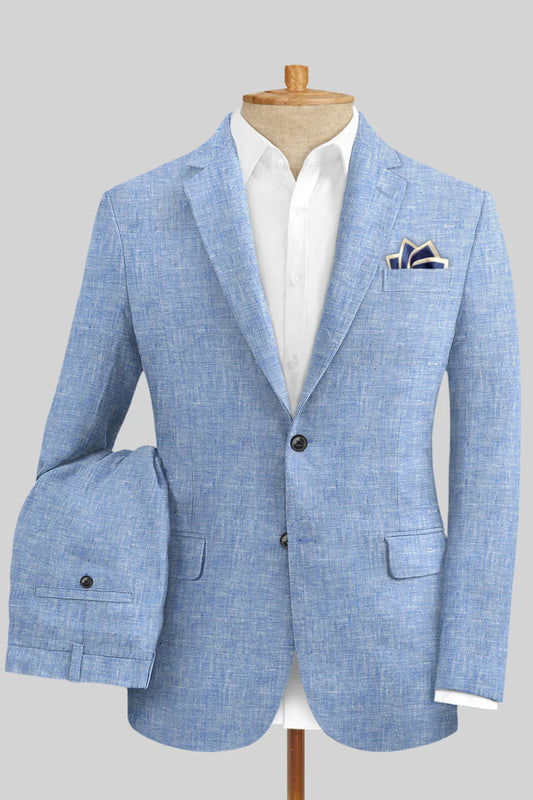 Men's Desert Blue Blend 2-Piece Suit