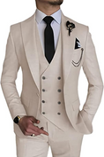 Load image into Gallery viewer, Double Breasted Suit One Button 3 Piece Men's Suit
