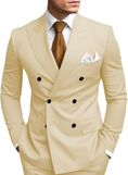 Load image into Gallery viewer, Double Breasted Peak Lapel 2 Piece Mens Slim Fit Suit
