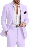 Load image into Gallery viewer, Men's Linen Suit Two-Piece Casual Suit Beach Wedding Party Blazer Pants Set
