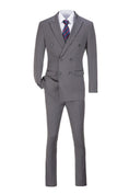 Cargar la imagen en la vista de la galería, Stripe Men's 3 Piece Suits Double Breasted Blazer Vest Pants(MORE COLORS+)
