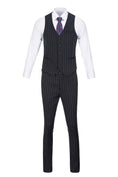 Cargar la imagen en la vista de la galería, Stripe Men's 3 Piece Suits Double Breasted Blazer Vest Pants(MORE COLORS+)
