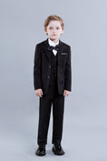 Bild in Galerie-Betrachter laden, Black Formal Tuxedo 5 Piece Boys Suits
