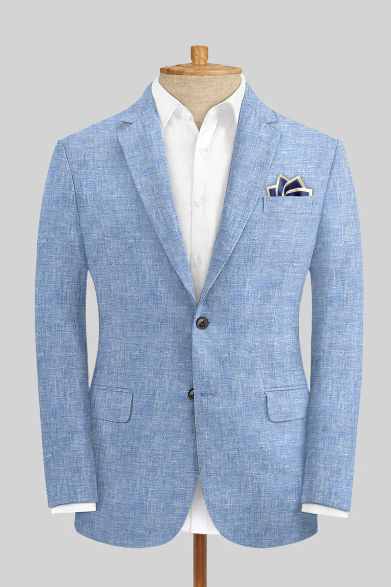 Men's Desert Blue Blend 2-Piece Suit