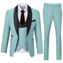 Men's mint green shawl collar 3 piece suit with slim trousers – modern business and evening style