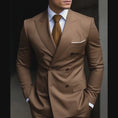 Charger et lire la vidéo dans la visionneuse de la galerie, Double Breasted Peak Lapel 2 Piece Mens Slim Fit Suit
