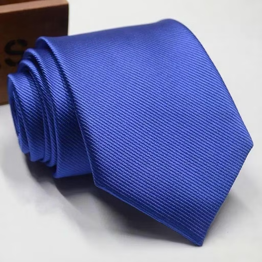 Royal blue silk tie for men elegant pick for suits and events