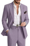 Load image into Gallery viewer, Men's Linen Suit Two-Piece Casual Suit Beach Wedding Party Blazer Pants Set

