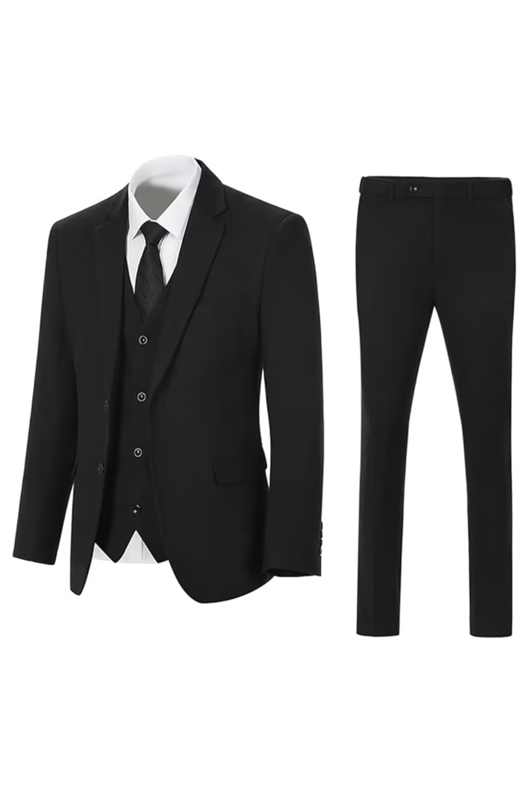 Retro Slim Fit Herringbone Tuxedos Herringbone 3 Piece Men's Suits（upgrade version）