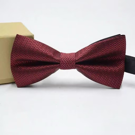 Men's Claret silk bow tie