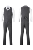 Bild in Galerie-Betrachter laden, Retro Slim Fit Herringbone Tuxedos Herringbone 3 Piece Men's Suits（upgrade version）
