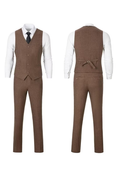 Bild in Galerie-Betrachter laden, Retro Slim Fit Herringbone Tuxedos Herringbone 3 Piece Men's Suits（upgrade version）
