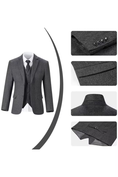 Bild in Galerie-Betrachter laden, Retro Slim Fit Herringbone Tuxedos Herringbone 3 Piece Men's Suits（upgrade version）
