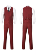 Bild in Galerie-Betrachter laden, Retro Slim Fit Herringbone Tuxedos Herringbone 3 Piece Men's Suits（upgrade version）
