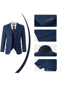 Bild in Galerie-Betrachter laden, Retro Slim Fit Herringbone Tuxedos Herringbone 3 Piece Men's Suits（upgrade version）
