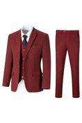 Bild in Galerie-Betrachter laden, Retro Slim Fit Herringbone Tuxedos Herringbone 3 Piece Men's Suits（upgrade version）
