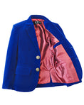 Gallery viewerに画像を読み込む, Royal Blue Elegant Boys Single-Breasted Velvet Blazer
