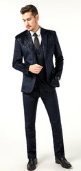 Cargar la imagen en la vista de la galería, Unique Black Wedding Formal Party Business 5 Piece Men Suits Online MS012
